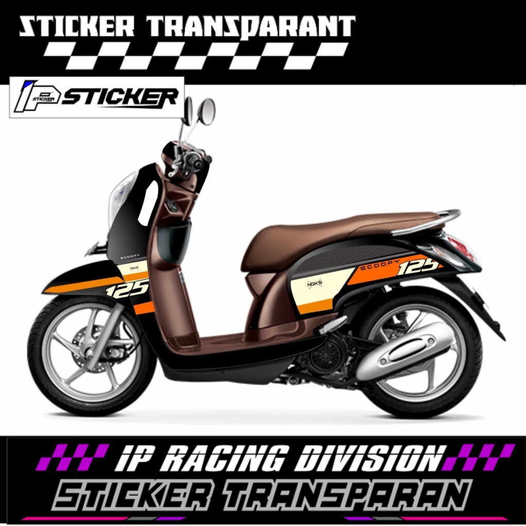 STICKER STRIPING TRANSPARAN SCOOPY FI NGKS