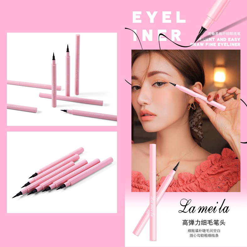 Lameila Black Eyeliner 775 | Lameila Fine Brush Head Eye Liner 24hours
