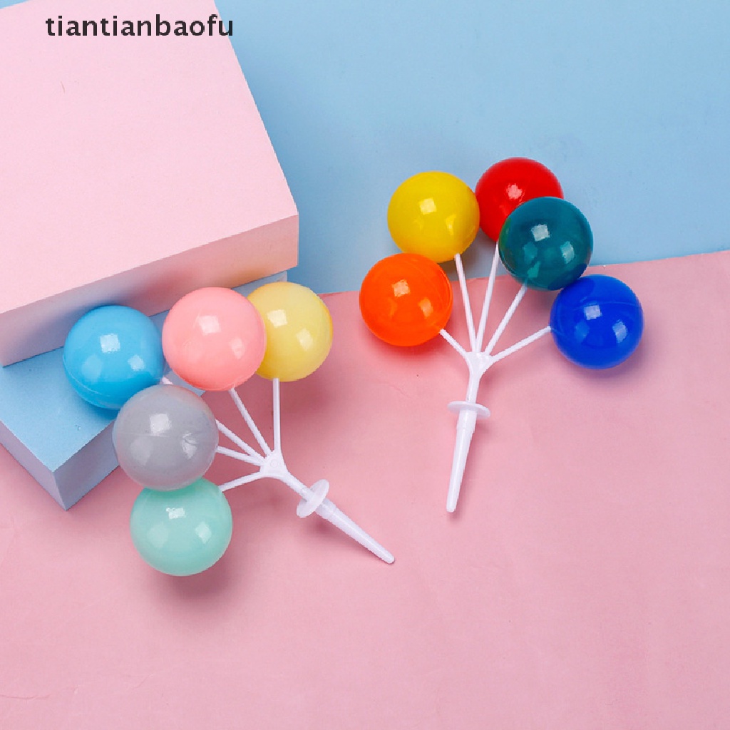 [tiantianbaofu] Balon Hujan Kue Topper Bintang Awan Cupcake Sofa Dekorasi Ulang Tahun Pesta Decor Butik