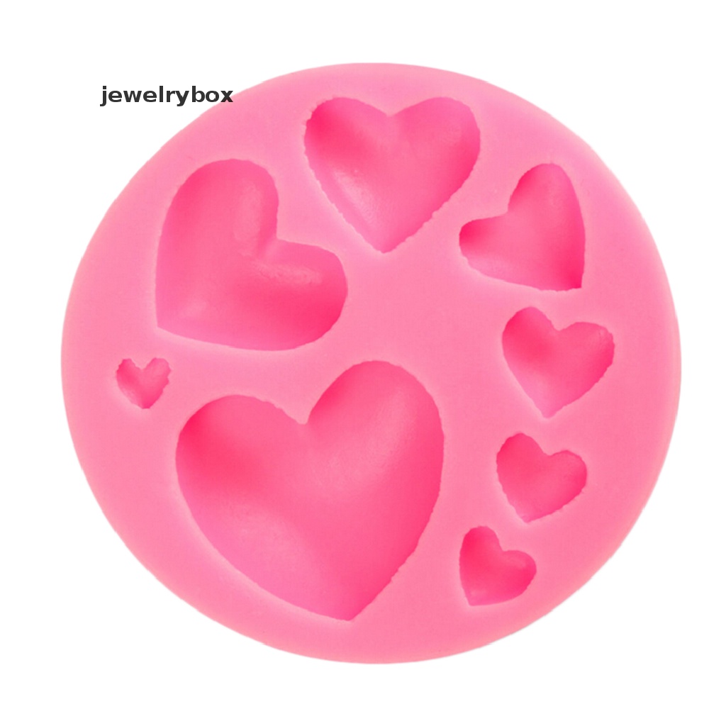 [jewelrybox] 3d DIY Heart Fondant Mold Silicone Cake Decorag Craft Sugar Cetakan Coklat Butik