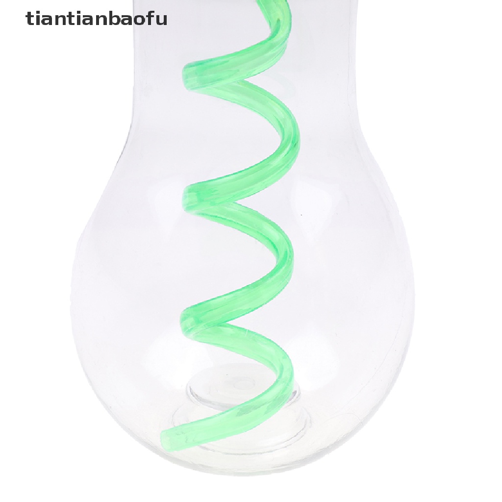 [tiantianbaofu] 1pc Kreatif Buatan Bening Bola Lampu Berbentuk Botol Air Plastik Jerami Cangkir Butik