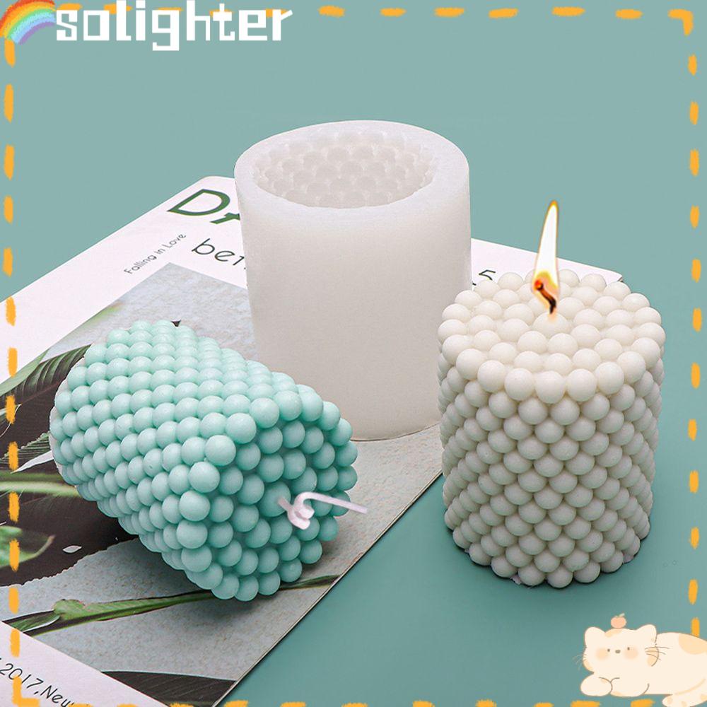 Solighter Cylinder Candle Mold Pesta Gereja Clay Tools Handmade Kue Cetakan Resin