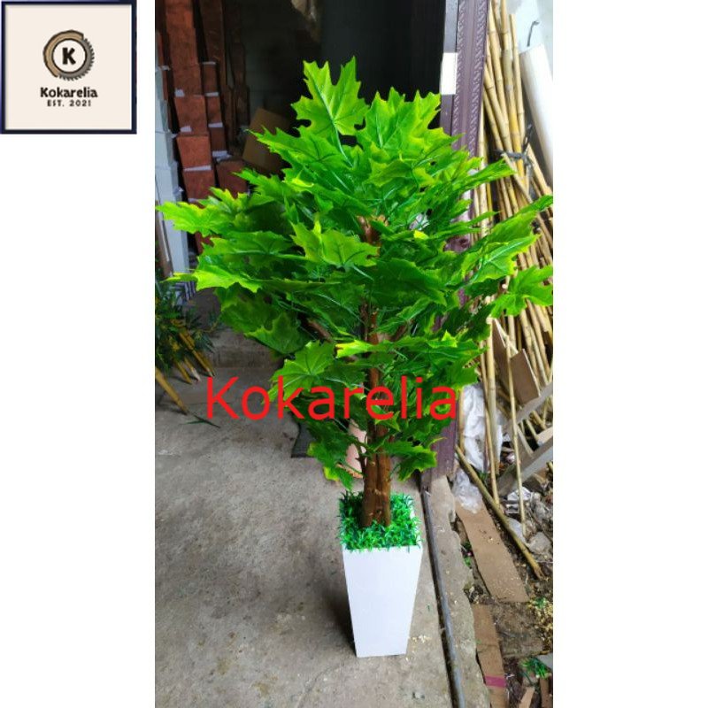 pohon maple hijau/pohon pelastik/pohon artificial/bunga hias/termurah