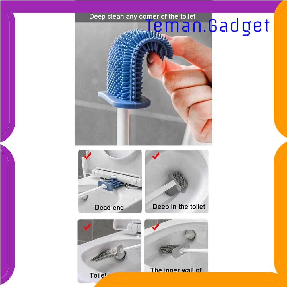 TG - ART BOUSSAC Sikat Toilet Kamar Mandi TPR Silicone Bathroom Brush - HS-338