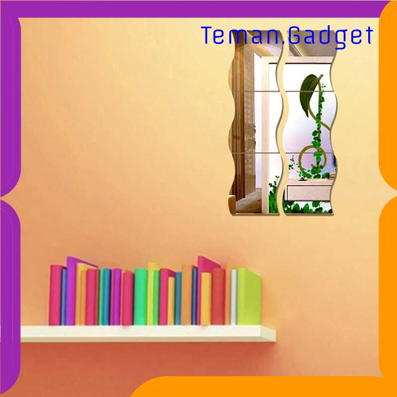TG -  ART SOLEDI Sticker Dekorasi Dinding Wave Mirror Acrylic 6 PCS - SL07