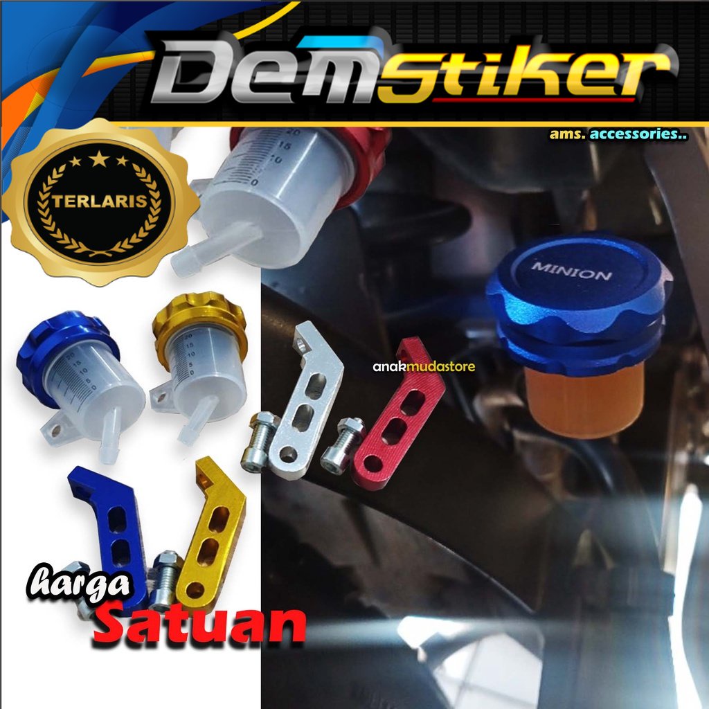 (TMR5) Tabung Minyak Rem Cakram Variasi Tempat Oli Rem CNC Universal Beat Vario Vixion Cb150R Mio