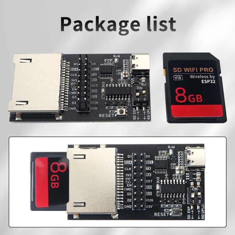 Zzz 3D Printer Aksesori SD WiFi PRO Pembaca Kartu Memori Nirkabel Kecepatan Tinggi ESP32 Master Control Dengan Kartu 8GBSD