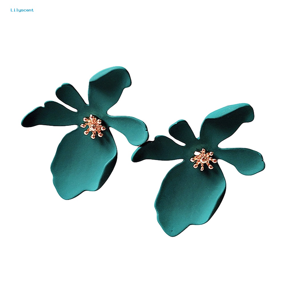 Lilyscent Fashion Daisy Bentuk Bunga Logam Telinga Stud Anting Wanita Pesta Perhiasan Hadiah