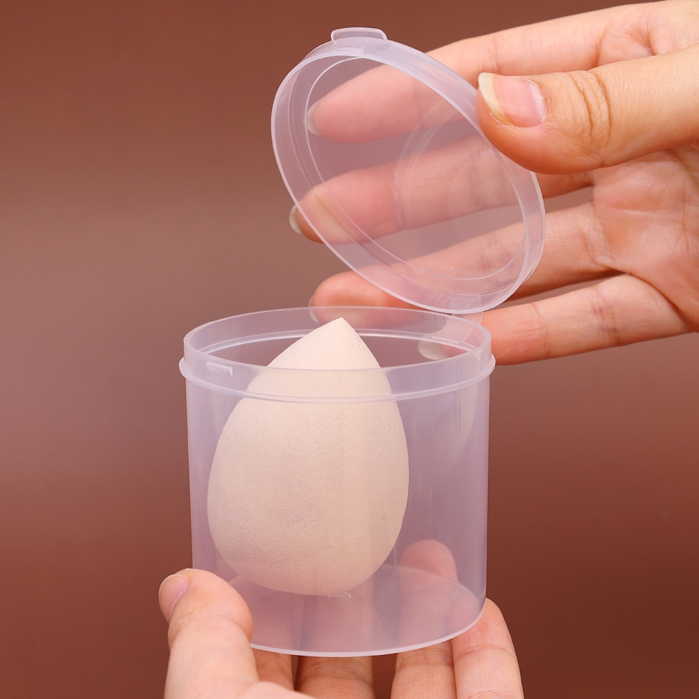 Makeup Telur Transparan Pengeringan Kotak Penyimpanan Portable Transparan Dustproof Powder Puff Storage Case Basah Dan Kering Makeup Sponge Anti-Drop Kotak Penyimpanan