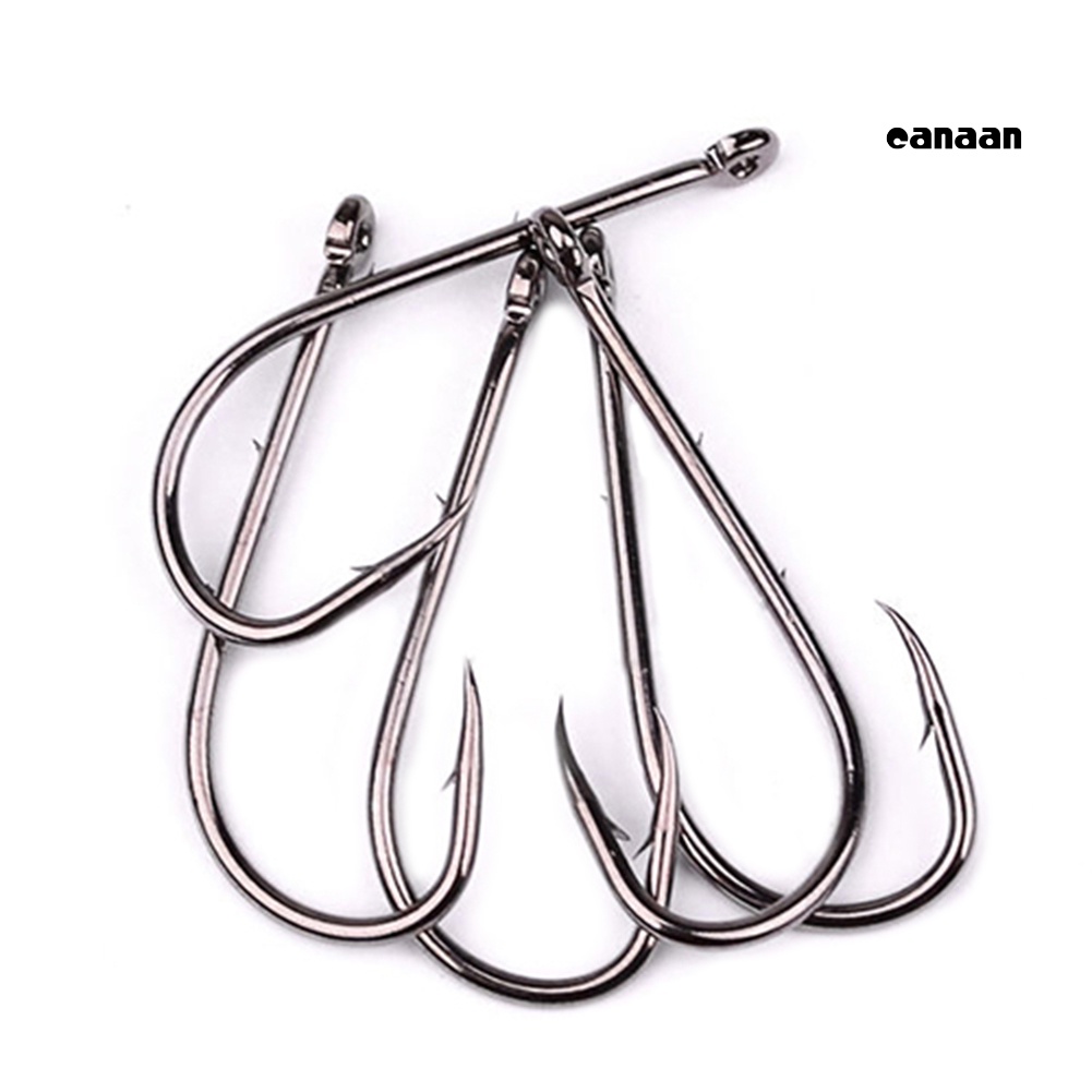 Cnn-100 Pcs Kail Pancing Jig Lingkaran Besar Belakang Kait Duri Fishook Baja Karbon Tinggi
