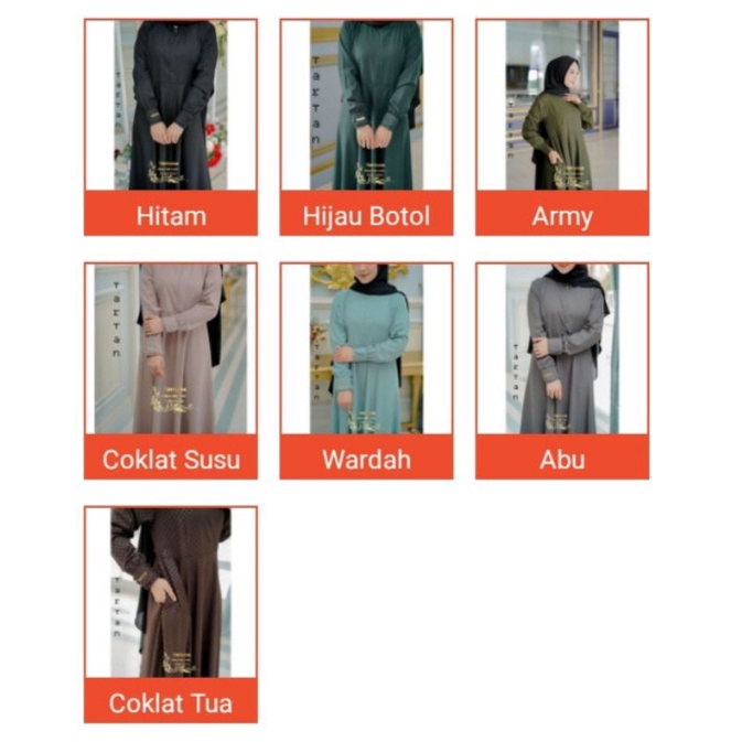 Ready Stock ✅ Maxi Dress Gamis Original Syar'I Motif Tartan By Hermosa Hitam Jotol Army Coksu Wardah