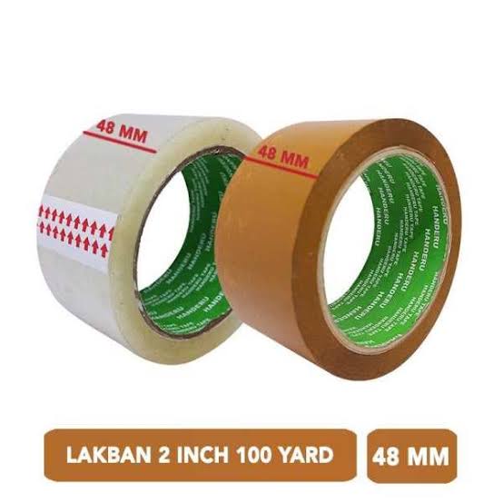 

Lakban Handeru Coklat / Bening 45 mm x 90 Yard