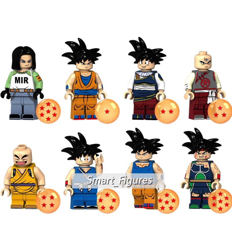 Koleksi Dragon Ball Kiki Monkey King Trunks Vegeta Pangsit Krillin Puzzle Rakitan Mainan Blok Bangunan