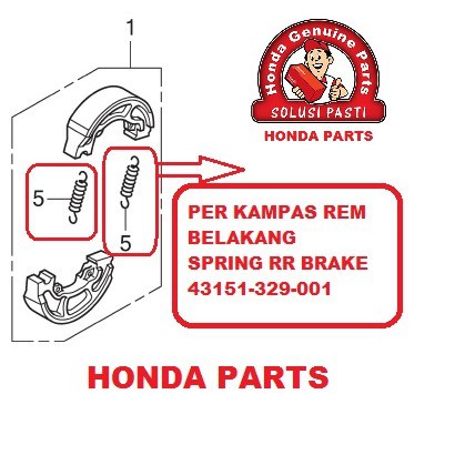 PER KAMPAS REM SPRING RR BRAKE SEMUA TIPE MATIK GL MAX PRO NEOTECK MEGAPRO LAMA MEGAPRO PRIMUS TIGER