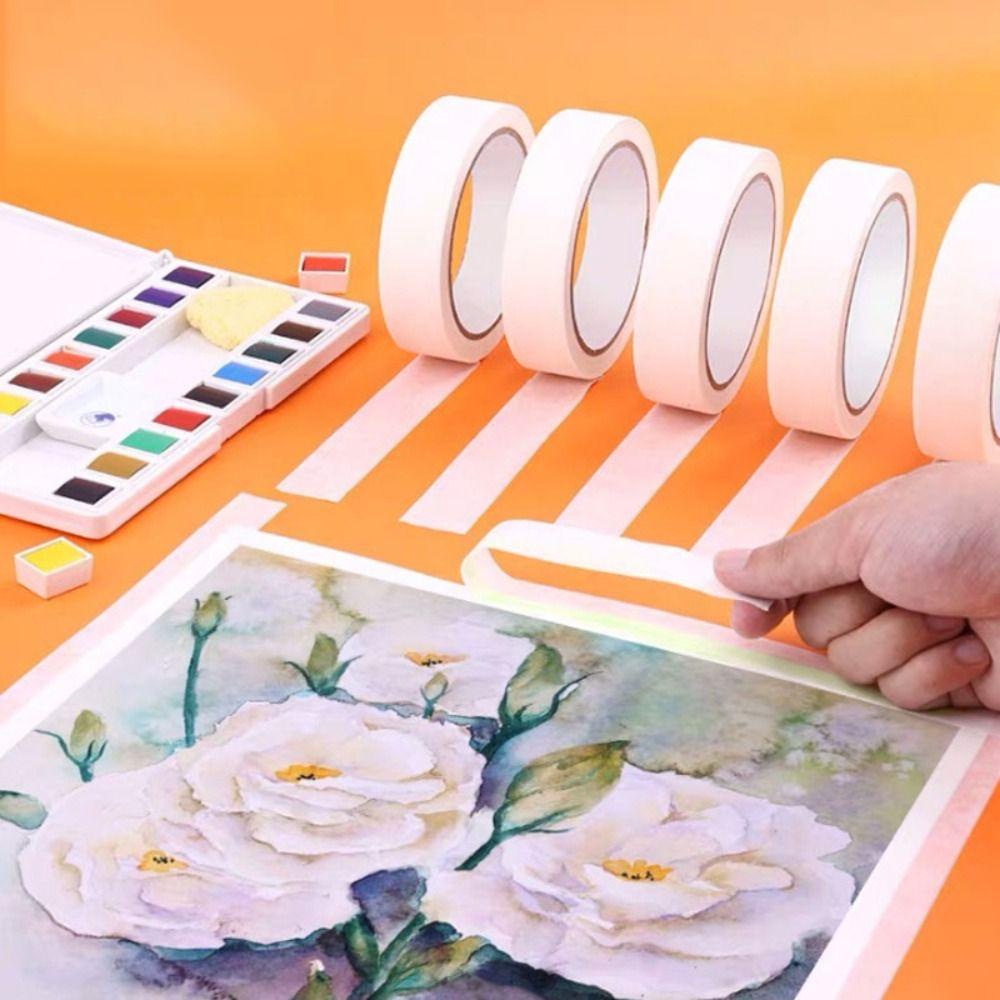 Nanas 4roll.ng Tape Untuk Seni Sketsa Lukisan Minyak Tahan Suhu Pelukis Dekorasi Berlian Lukisan Alat Menggambar Tulisan Dekorasi Diy Craft Anti-Kotor Tape