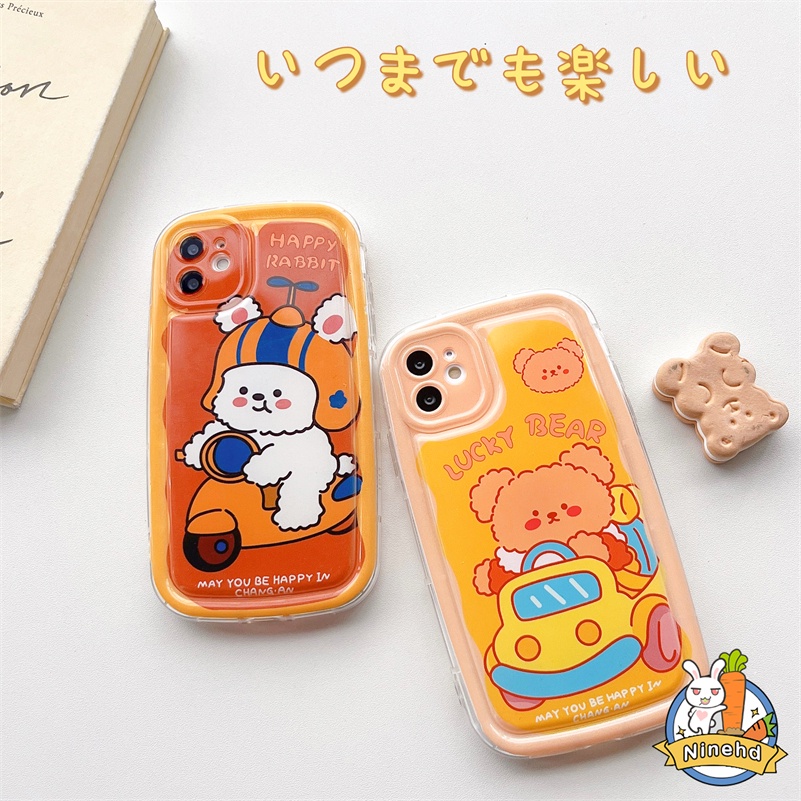 IPHONE Casing Kompatibel Untuk Iphone14 13 12 11 Pro Max X Xr Xs Max8 7 6 6s Plus SE 2020 Kartun Lucu Beruang Lucu Casing Ponsel Menebal Airbag Shockproof Soft Silicone Case Protection Cover