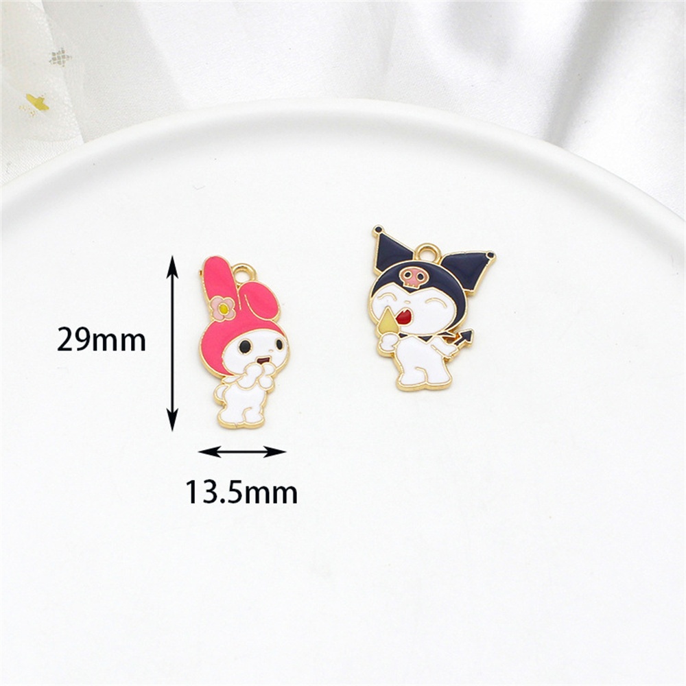 ღ Sanrio Perhiasan Aksesoris Indah Melodi Kuromi Cinnamoroll Gelang Kalung Liontin Diy Buatan Tangan Bahan Gaya Korea Gadis Hadiah