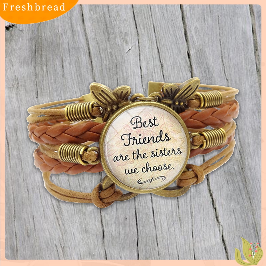 &lt; Freshbread &gt; Gelang Gaya Retro Multi-layer Brown Women Vintage Bracelets Untuk Sahabat