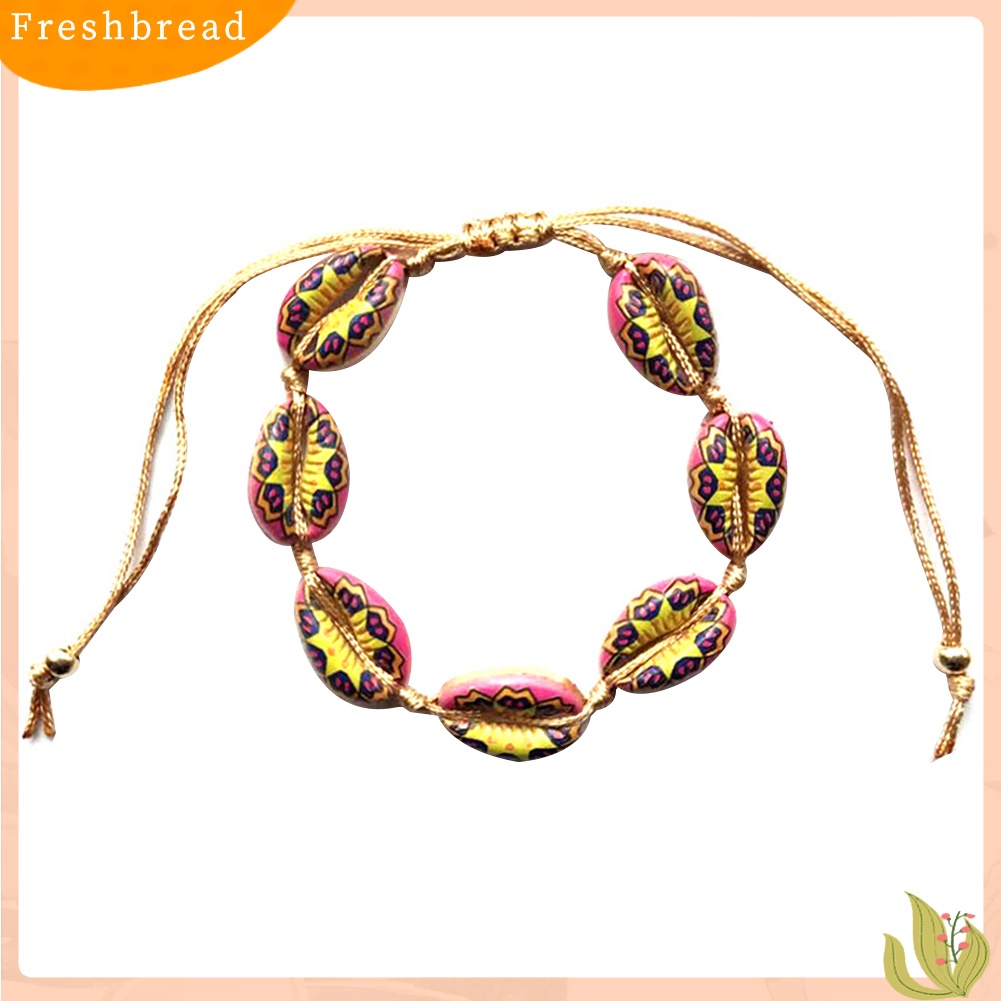 &lt; Freshbread &gt; Hawaii Wanita Musim Panas Pantai Cowrie Kerang Pesona Untai Gelang Bangle Perhiasan