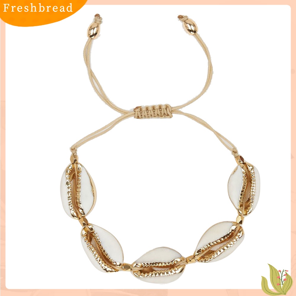 &lt; Freshbread &gt; Bohemia Cowrie Shell Gelang Musim Panas Pantai Wanita Handmade Bangle Perhiasan Hadiah