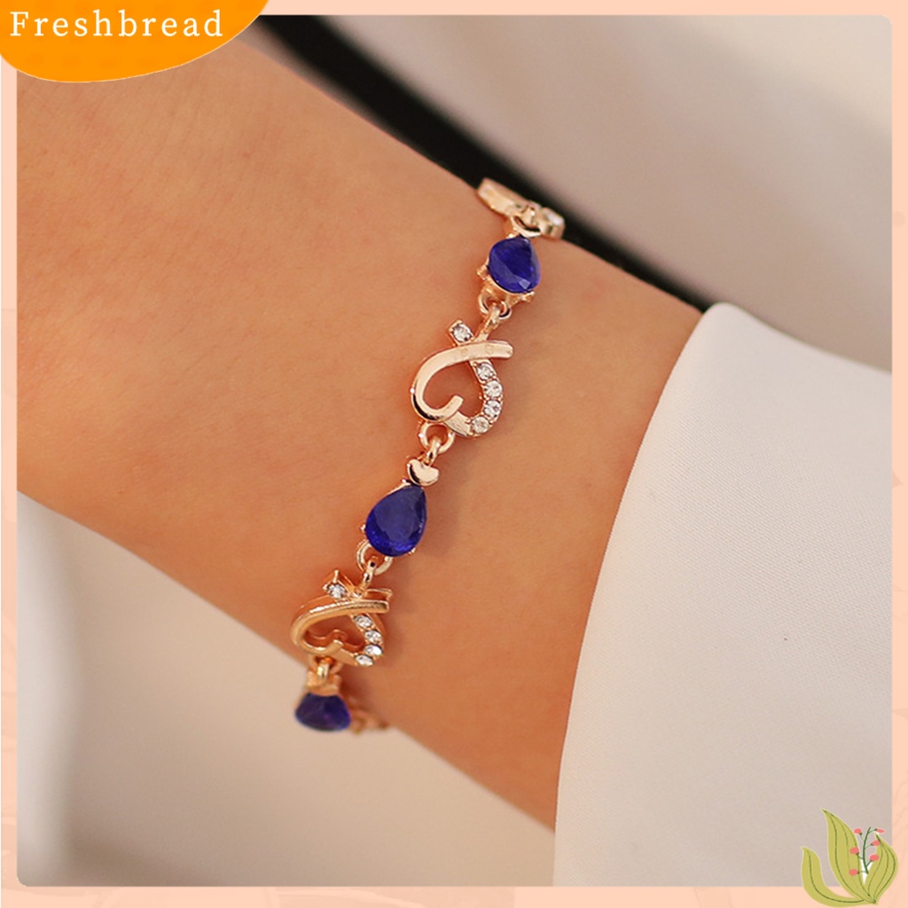 &lt; Freshbread &gt; Wanita Modis Berongga Bentuk Hati Liontin Bangle Gelang Pesta Pergelangan Tangan Perhiasan