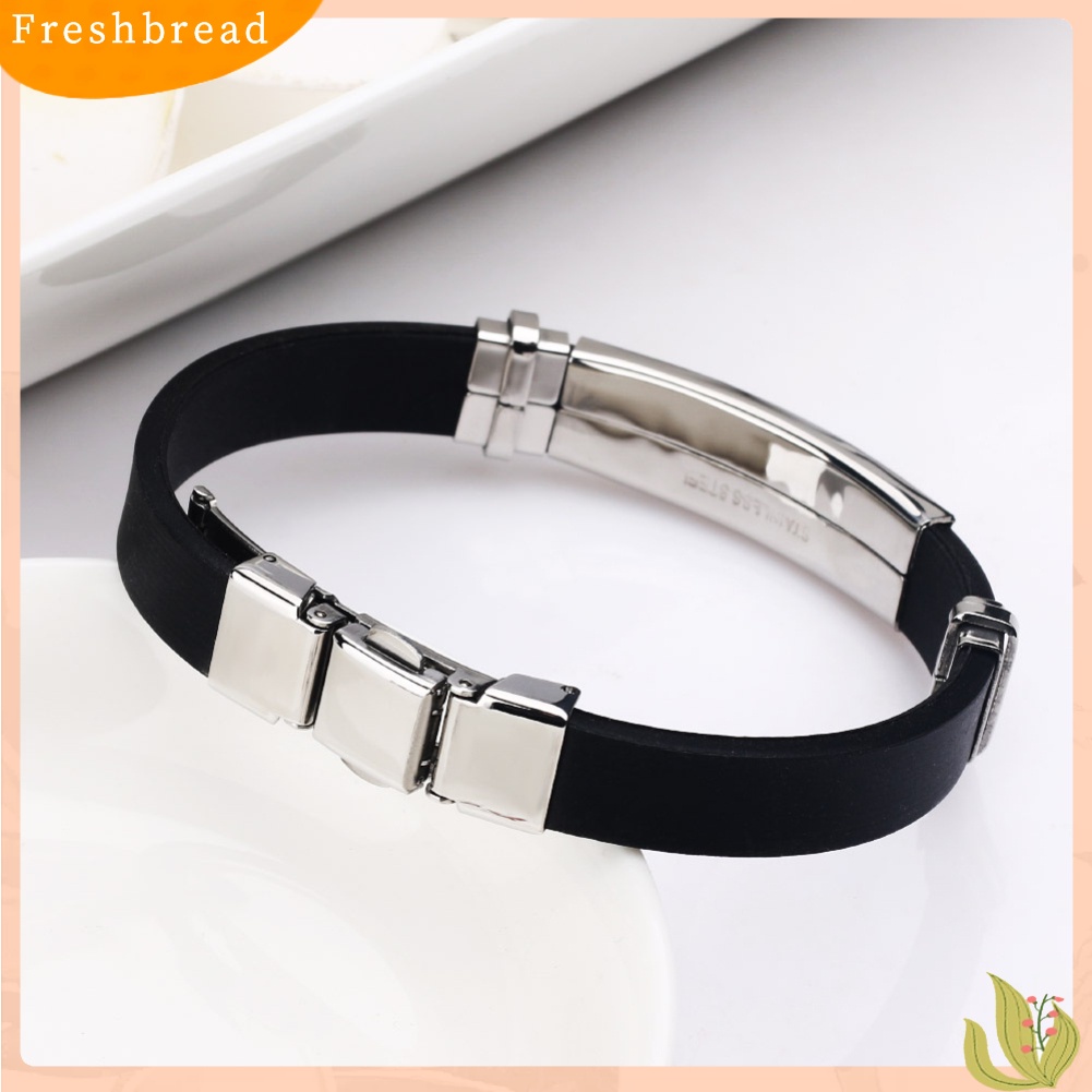 &lt; Freshbread &gt; Unisex 12stelasi Adjustable Gesper Silikon Gelang Bangle Perhiasan Hadiah