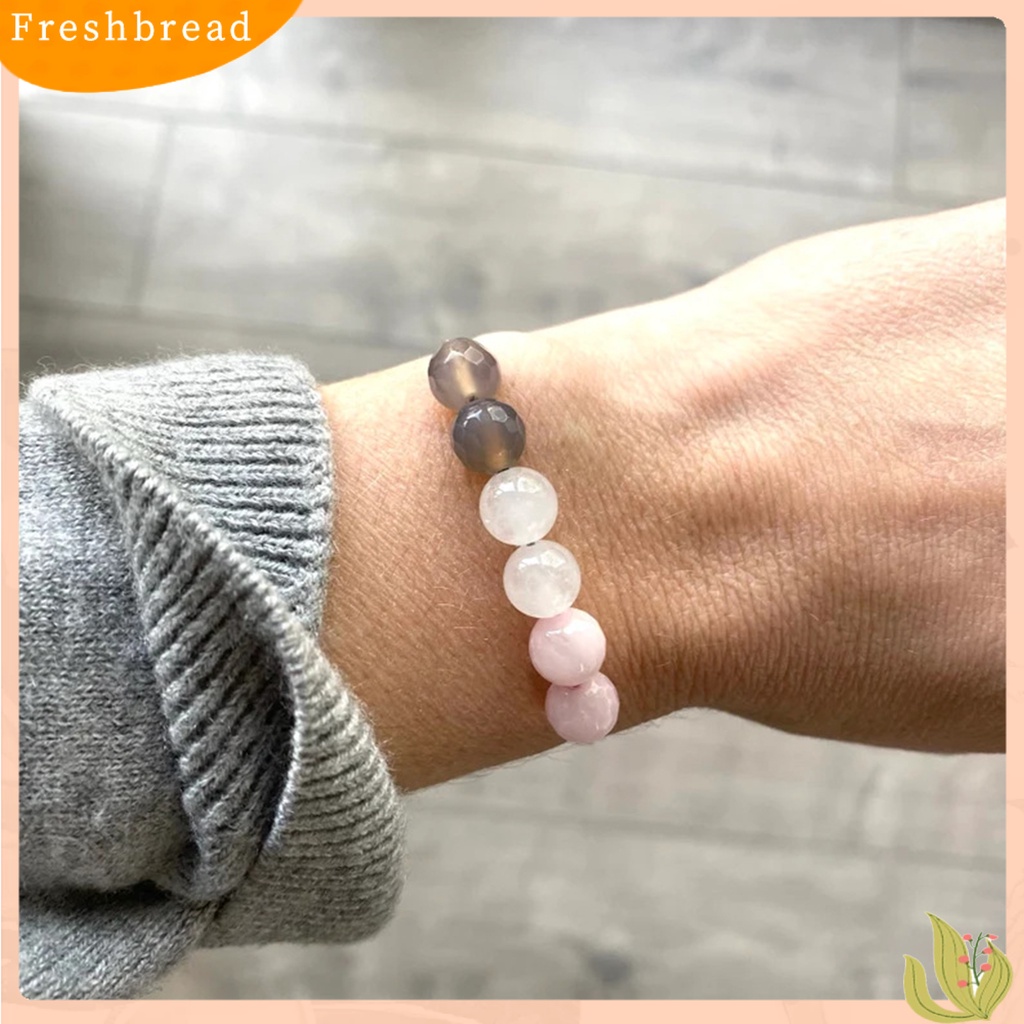 &lt; Freshbread &gt; Women Bracelet Handmade Warna Cerah Manik-Manik Pengerjaan Halus Tidak Mudah Pecah Dekorasi Tahan Luntur Gelang Tenun Kristal Imitasi Perhiasan Wanita