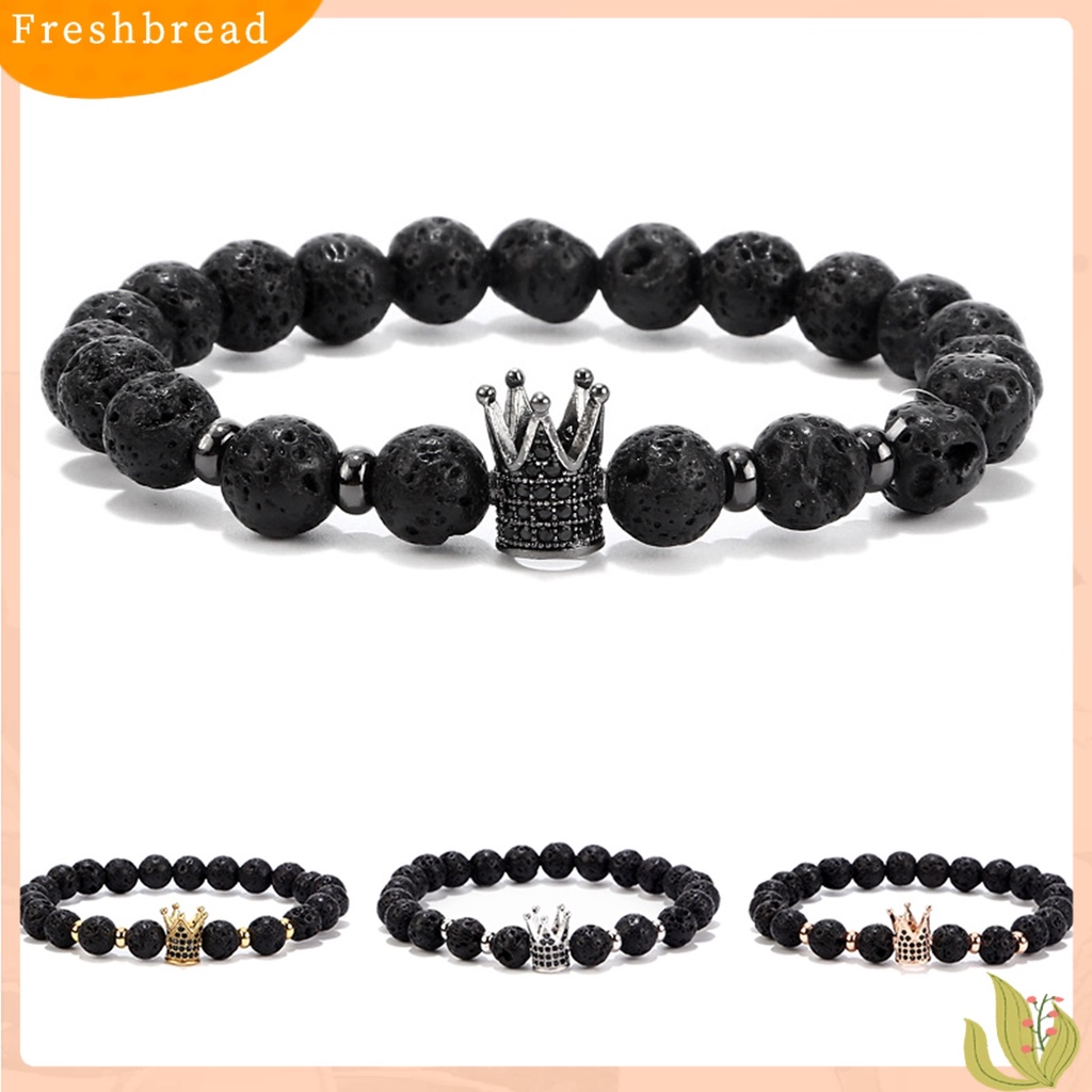 &lt; Freshbread &gt; Gelang Manik-Manik Bergaya Unisex Tahan Lama Pria Wanita Retak Bunga Batu Manik-Manik Gelang Perhiasan Untuk Pesta