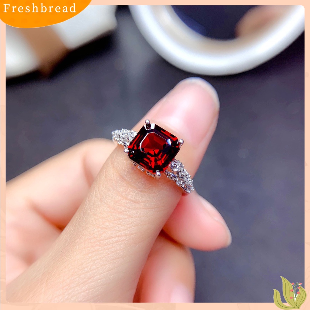 &lt; Freshbread &gt; Wanita Cincin Geometris Imitasi Moissanite Perhiasan Fashion Penampilan Pembukaan Cincin Untuk Pernikahan