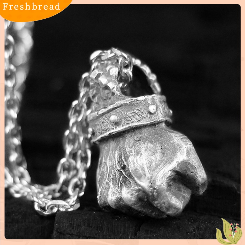 &lt; Freshbread &gt; Pendant Necklace Fist Vintage Alloy Gothic Kalung Liontin Tinju Ampuh Untuk Unisex