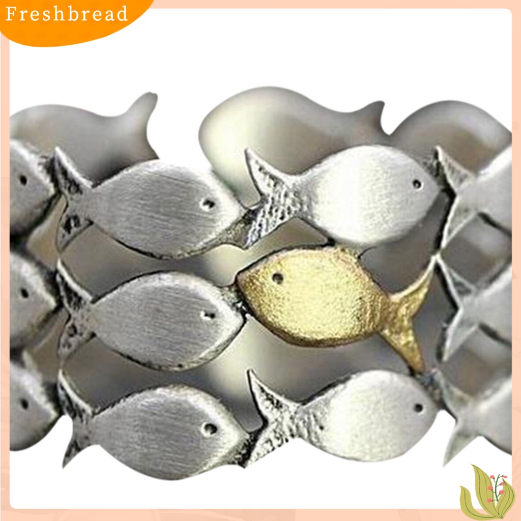 &lt; Freshbread &gt; Cincin Susun Adjustable Unik Tidak Alergi Eternity Cute Little Fish Fashion Ring Untuk Harian