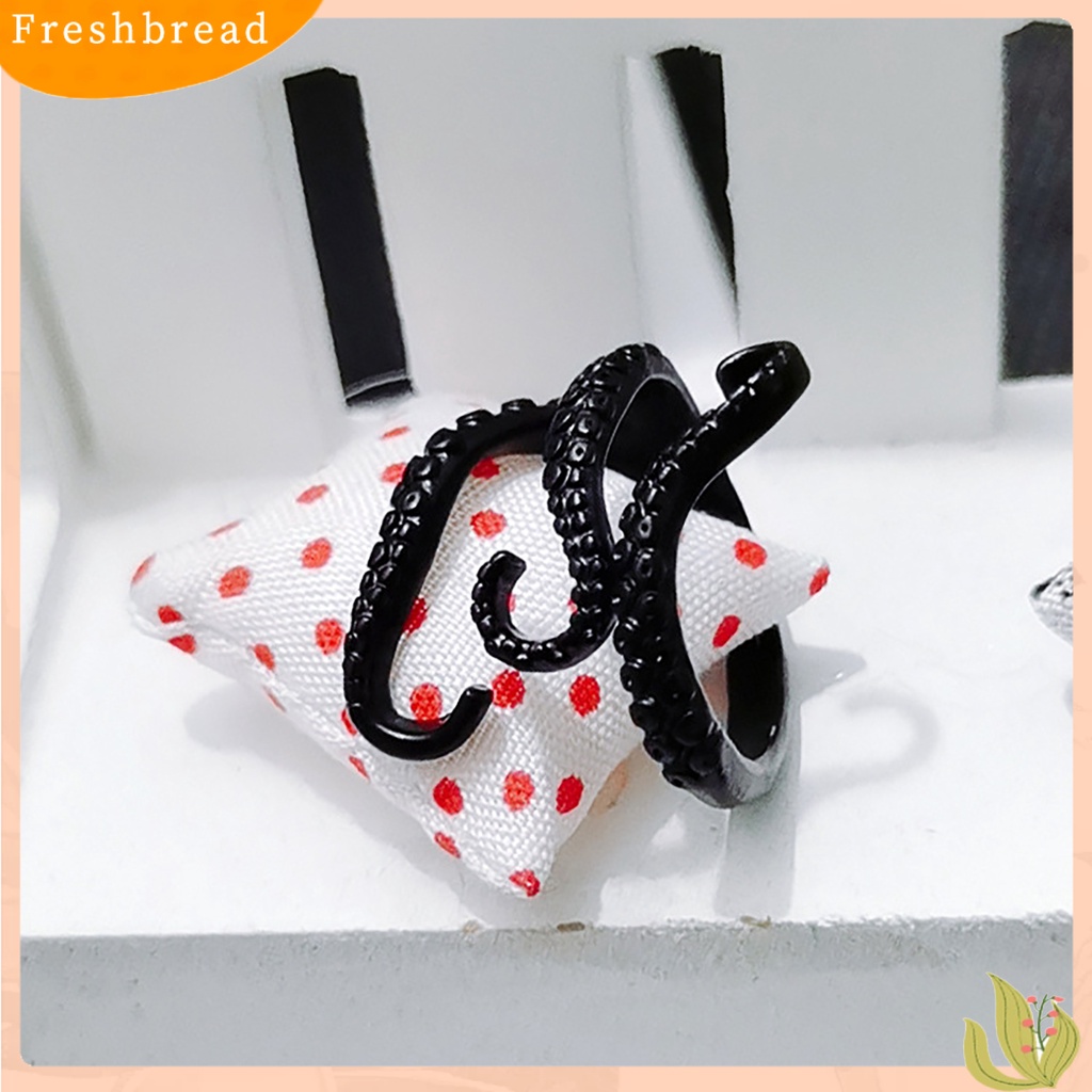 &lt; Freshbread &gt; Sederhana Punk Adjustable Bentuk Gurita Jari Cincin Pria Cincin Perhiasan Aksesori