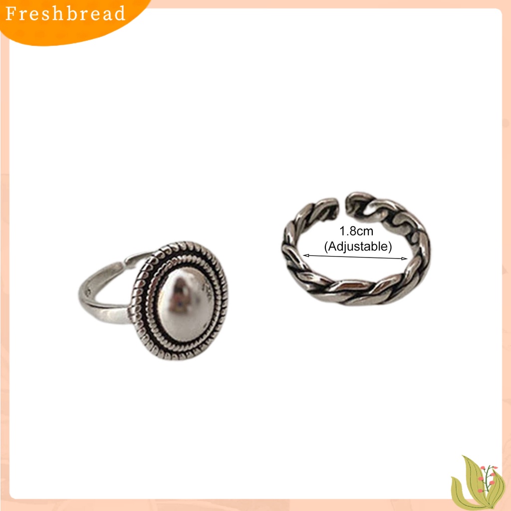 &lt; Freshbread &gt; Adjustable Indah Pernikahan Band Tahan Aus Antik Memutar Pembukaan Cincin Pesona Perhiasan