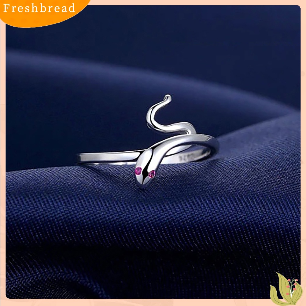 &lt; Freshbread &gt; Fashion Bentuk Ular Pembukaan Jari Cincin Adjustable Wanita Perhiasan Hadiah Pesta