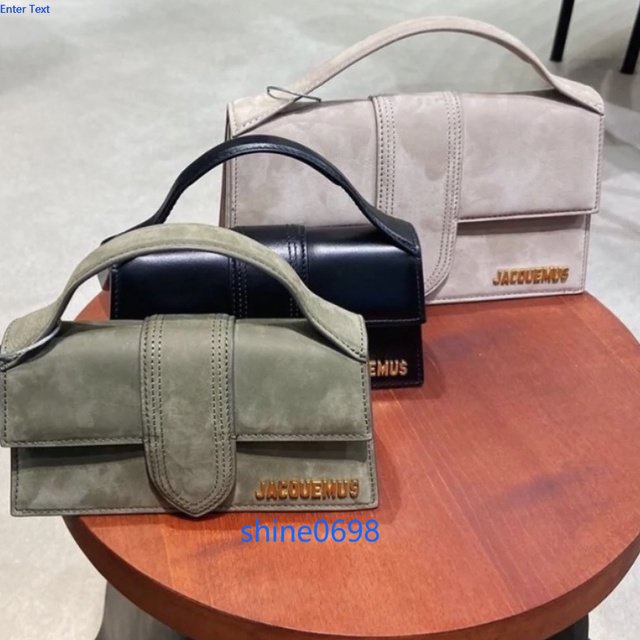 jacquemus single shoulder messenger portable frosted cowhide meter mini bag baguette bag female