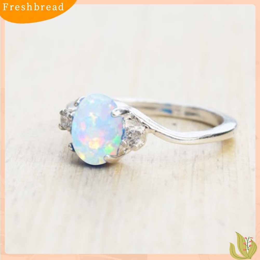 &lt; Freshbread &gt; Fashion Indah Opal Paduan Pesona Cincin Wanita Pengantin Pernikahan Pertunangan Perhiasan