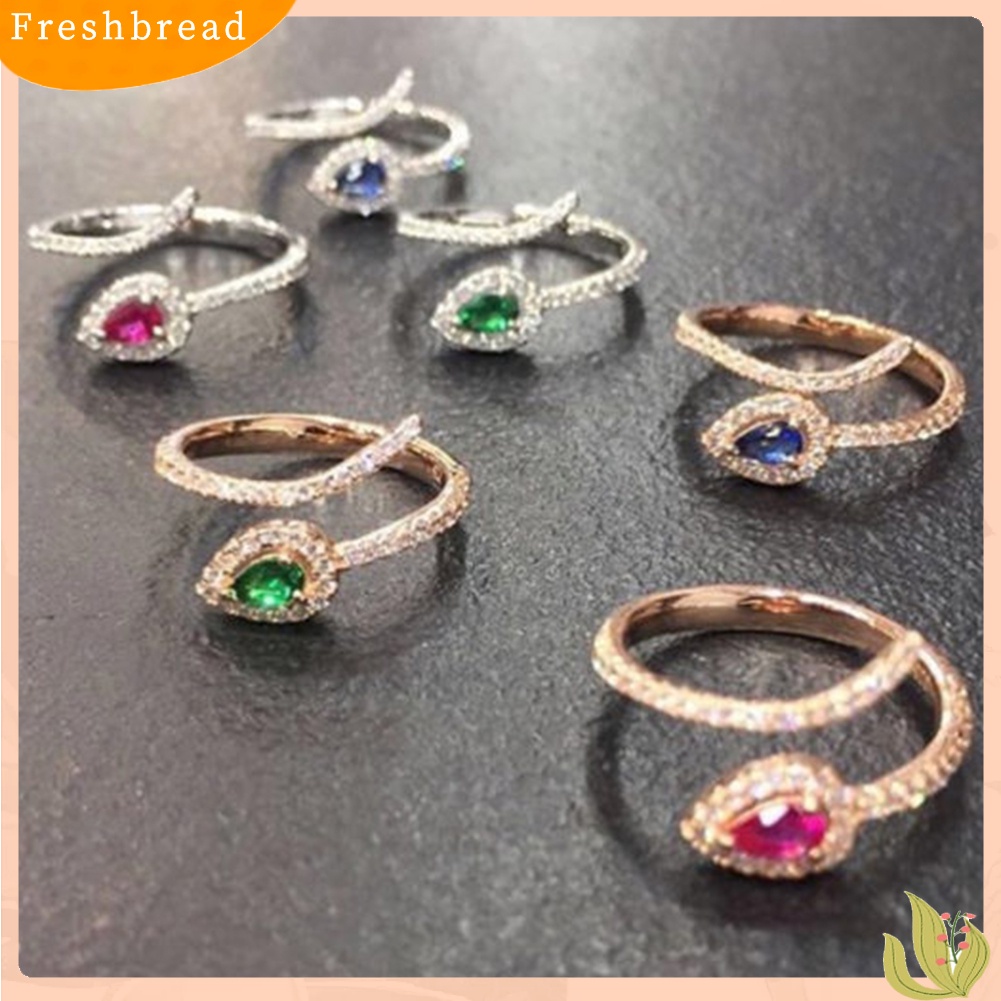 &lt; Freshbread &gt; Fashion Wanita Ular Kelahiran Berlian Imitasi Jari Cincin Pembukaan Yang Dapat Disesuaikan Perhiasan Hadiah