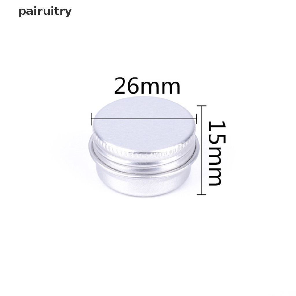 Prt 10pcs Toples Kaleng Aluminium 5ML Untuk Cream Balm Kuku Kotak Wadah Kosmetik PRT