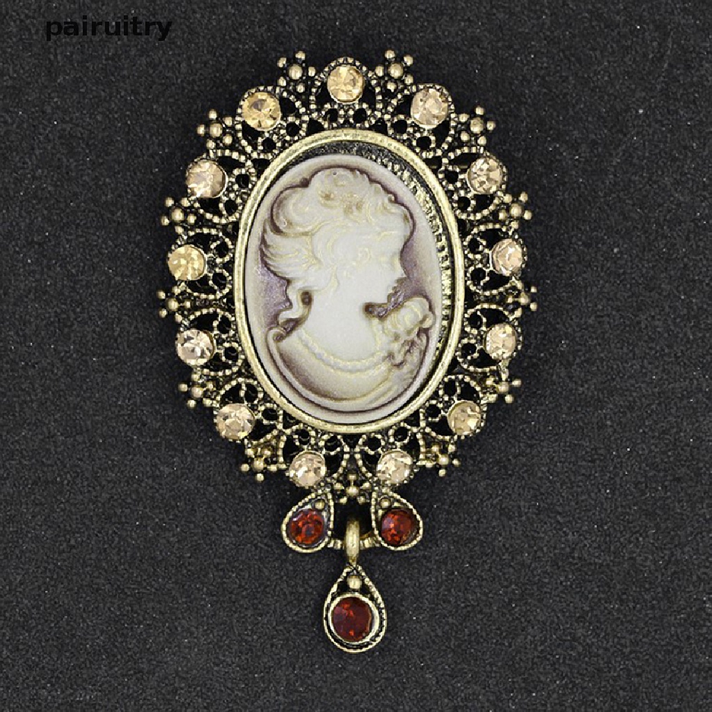 Prt Kristal Berlian Imitasi Cameo Vintage Bros Untuk Wanita Queen's Cameo Beauty PRT