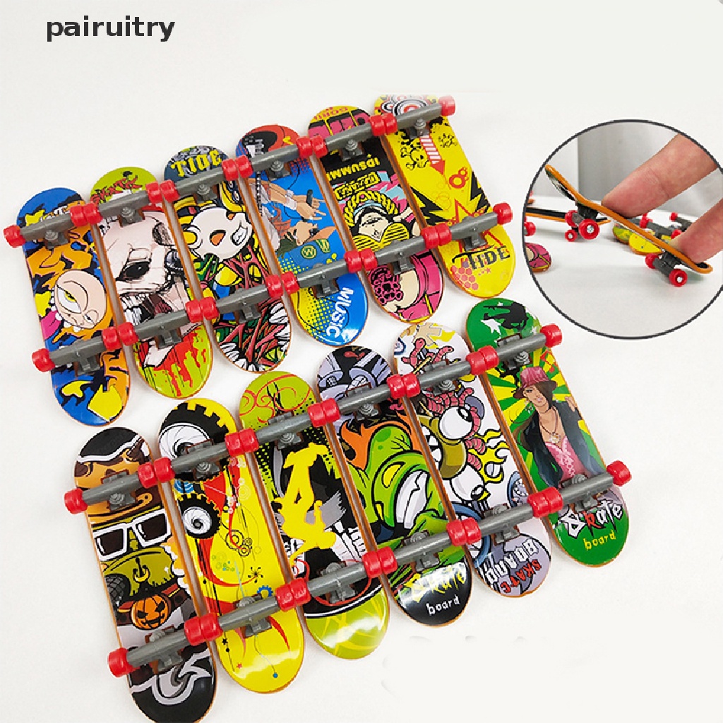 Prt Fingerboard Creative Fingertips Skateboard Mainan Skuter Skate Jari Plastik PRT