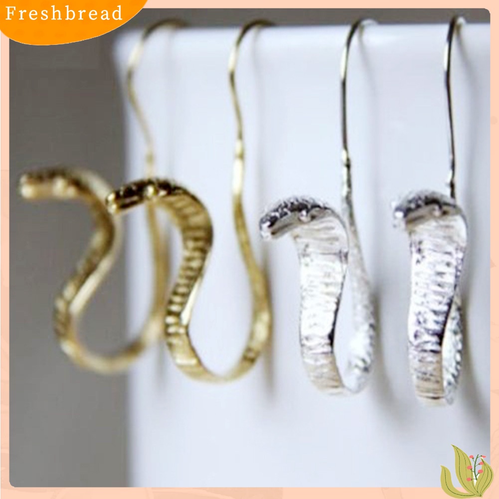 &lt; Freshbread &gt; Vintage Wanita Geometris Bentuk Ular Drop Menjuntai Kait Anting Pesta Perhiasan Hadiah