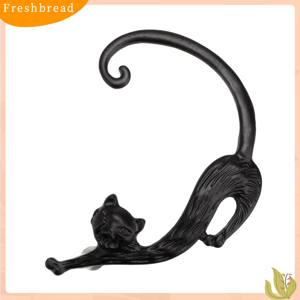 &lt; Freshbread &gt; Vintage Enchanting Kitten Ear Hook Earrings Aksesoris Perhiasan Ekor Kucing Stereo