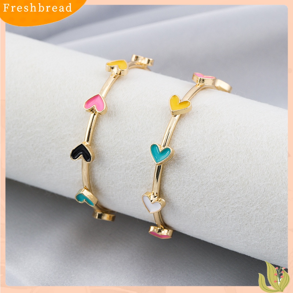 &lt; Freshbread &gt; 1pasang Anting Hoop Berbentuk C Geometris Hypoallergenic Warna-Warni Berbentuk Hati Anting Pejantan Fashion Perhiasan