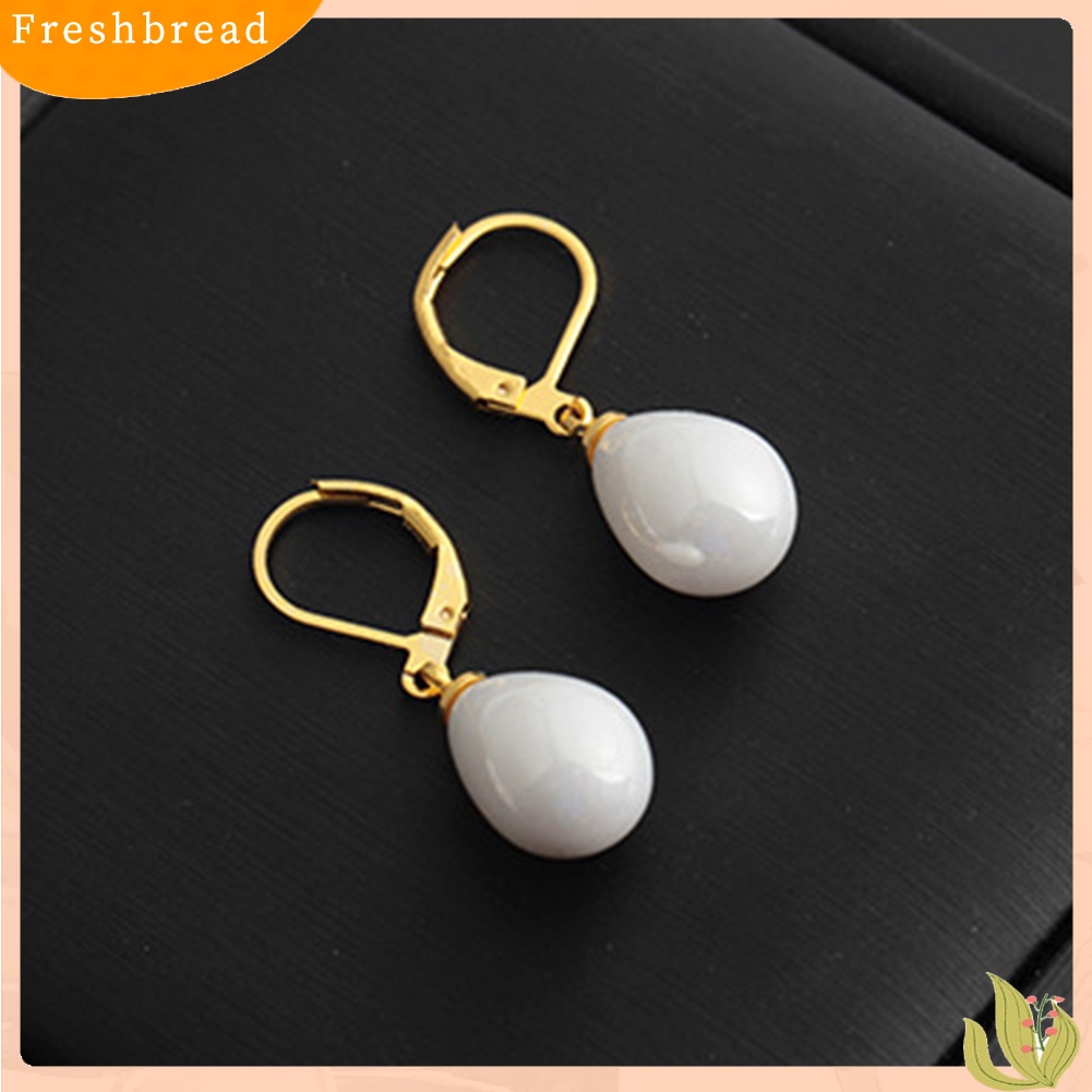 &lt; Freshbread &gt; Wanita Manis Tetesan Air Resin Menjuntai Leverback Anting Perhiasan Hadiah Teman