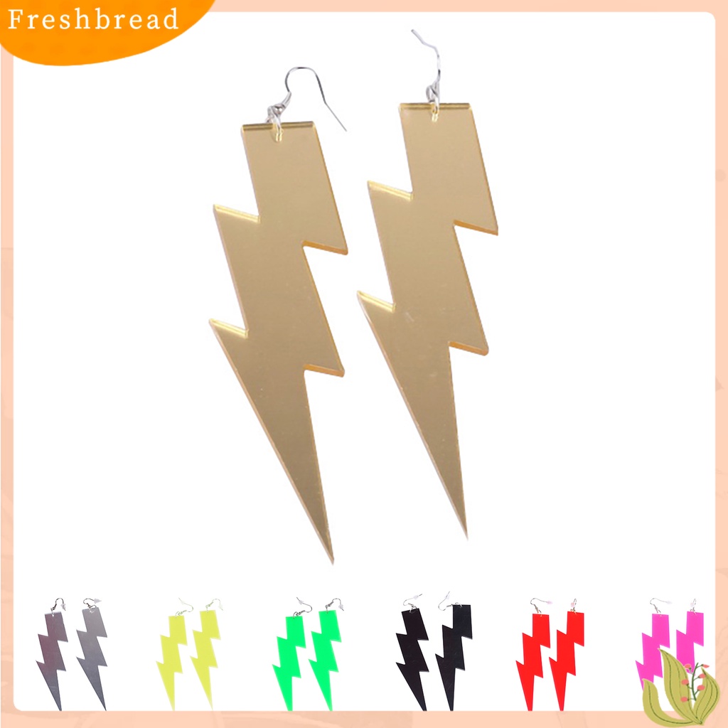 &lt; Freshbread &gt; 1pasang Anting Menjuntai Bentuk Petir Fluorescence Jewelry All Match Anting Kait Ringan Untuk Pakaian Sehari-Hari