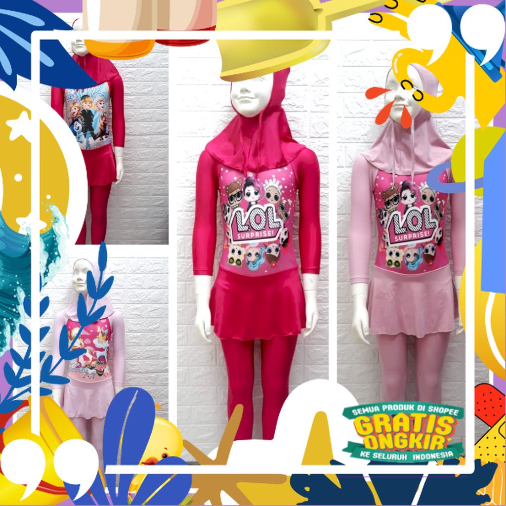 Baju Renang Muslim Anak TK/ kopel ibu copel couple