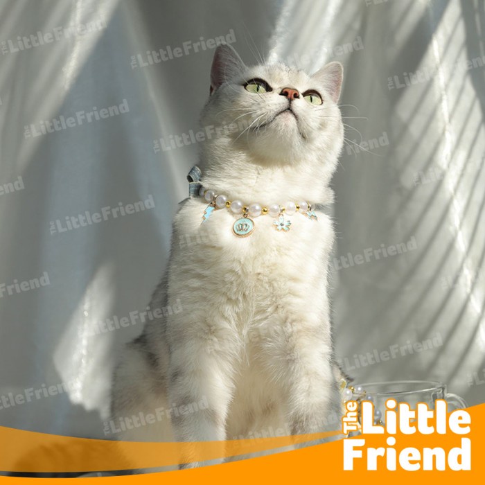 Kalung Aksesoris Leher Anjing Kucing Mutiara Ornament Pearl Jewelry