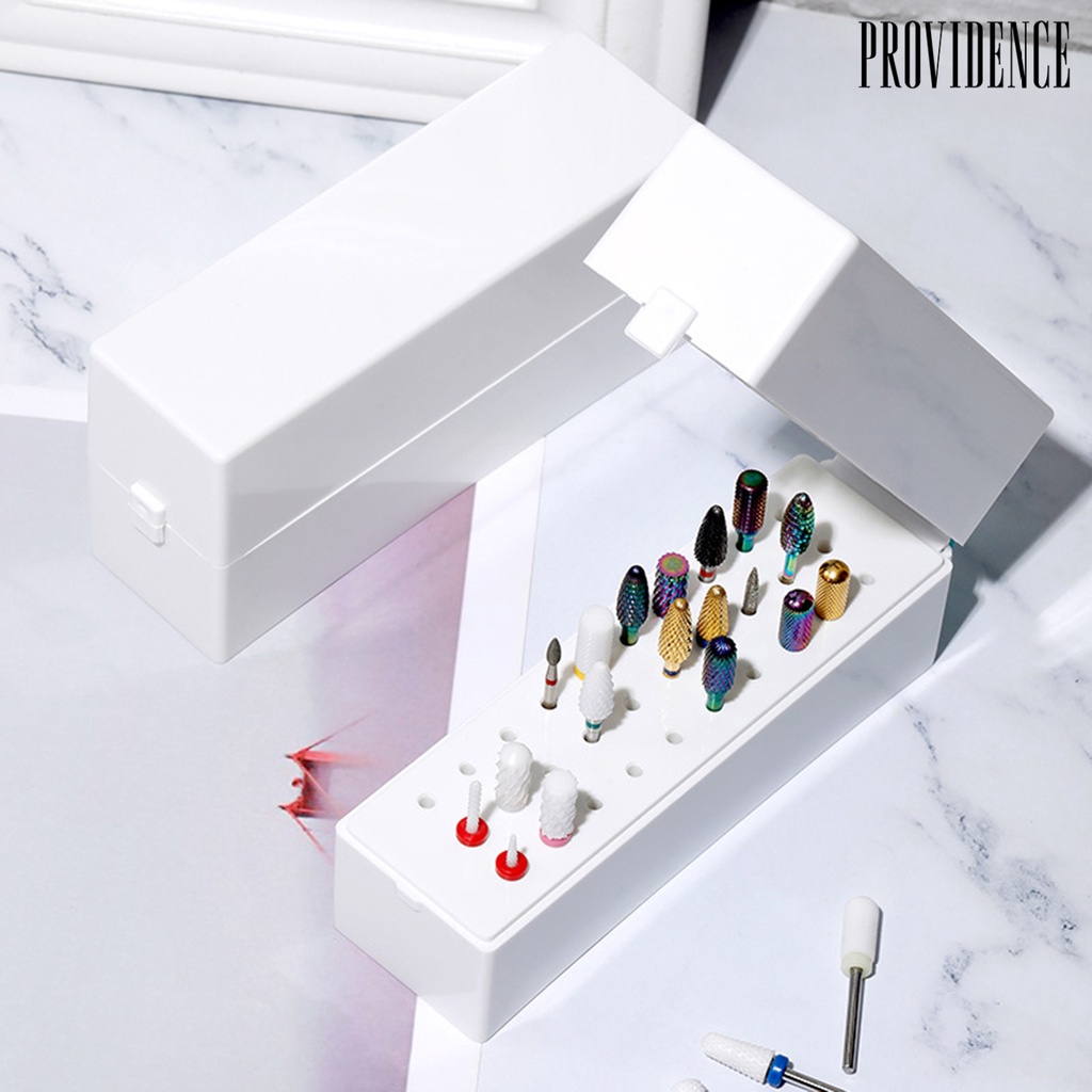 Providence Stand Kepala Gerinda Kapasitas Besar Tahan Debu Multi-Lubang Tetap Rapi Anti Gesekan 30slot Mata Bor Kuku Brush Storage Holder Nail Salon Supply