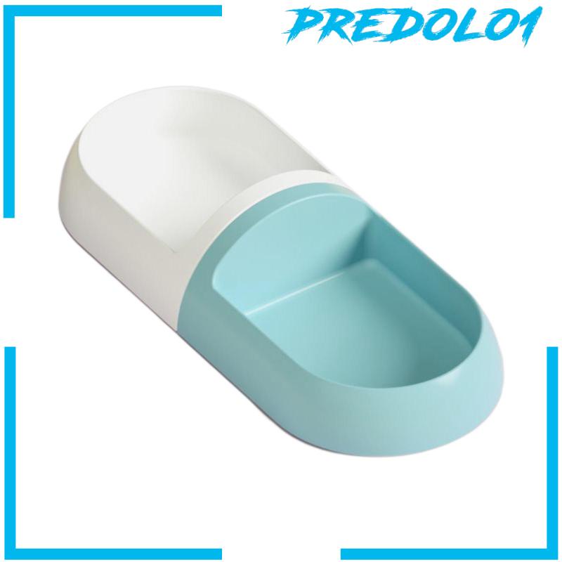 [Predolo1] Mangkok Ganda Kucing Mangkuk Makanan Kucing Reusable Capsule Shaped Untuk Aksesoris