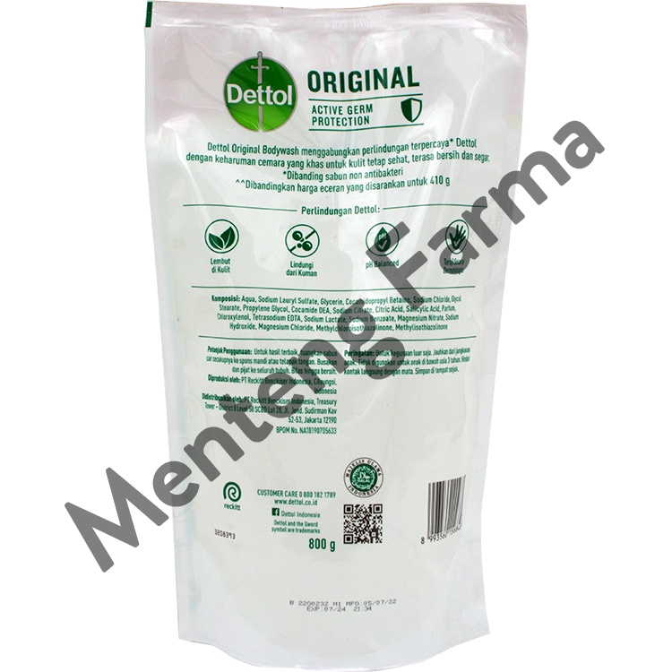 Sabun Mandi Cair Dettol ProFresh Original 800 Gram